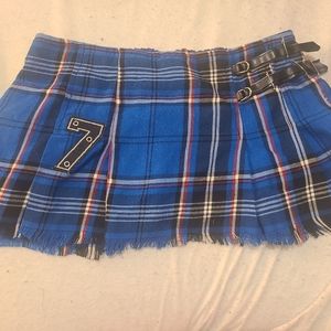 Plaid mini skirt